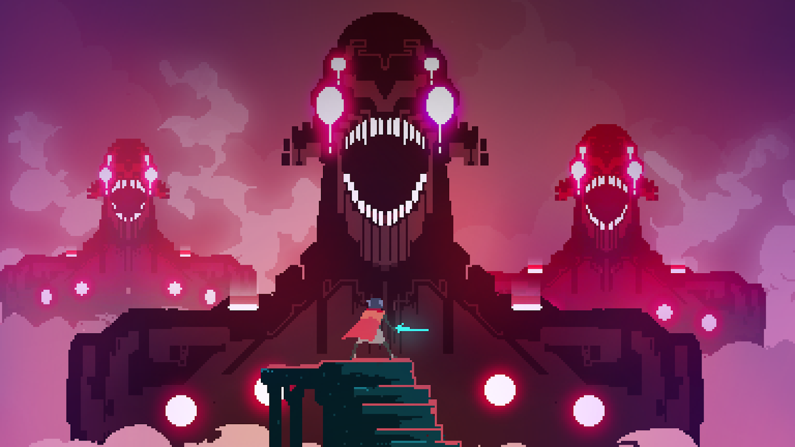 Pixel Art, Creature, Video Games, Red Eyes, Red Full HD Desktop, iPhone Wallpaper Background