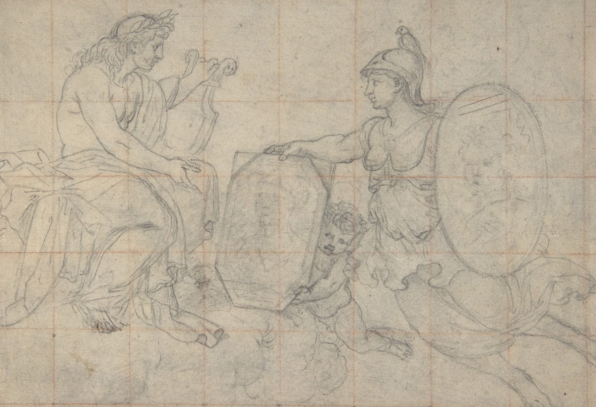 Minerva Presenting Two Portraits to Apollo 17th century