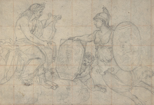 Minerva Presenting Two Portraits to Apollo 17th century