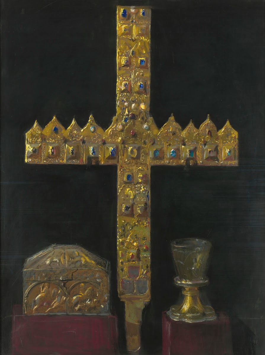 Cross of princes diamonds so called Saracen Sicilian box and so called rummer of