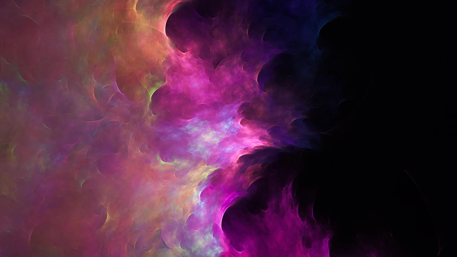 Abstract Purple Cosmic Nebula - Digital Fractal Art 4K Wallpaper (3840x2160)