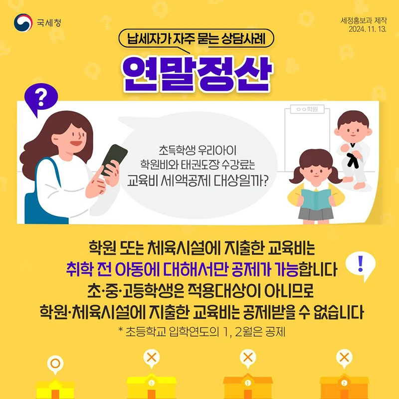 교육비 세액공제 안내 인포그래픽