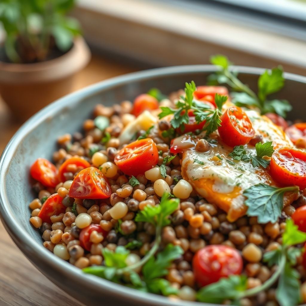 Mediterranean Lentil Salad with Fresh Herbs and Veggies – Easy 30-Minute Meal