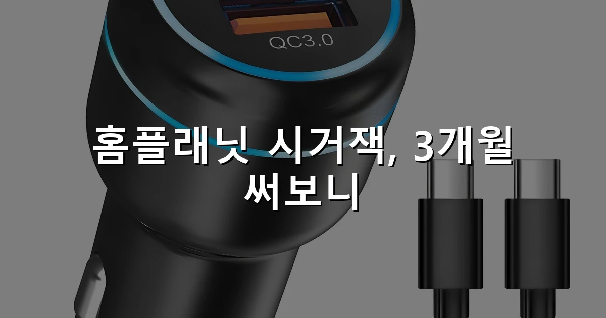 홈플래닛 시거잭, 3개월 써보니