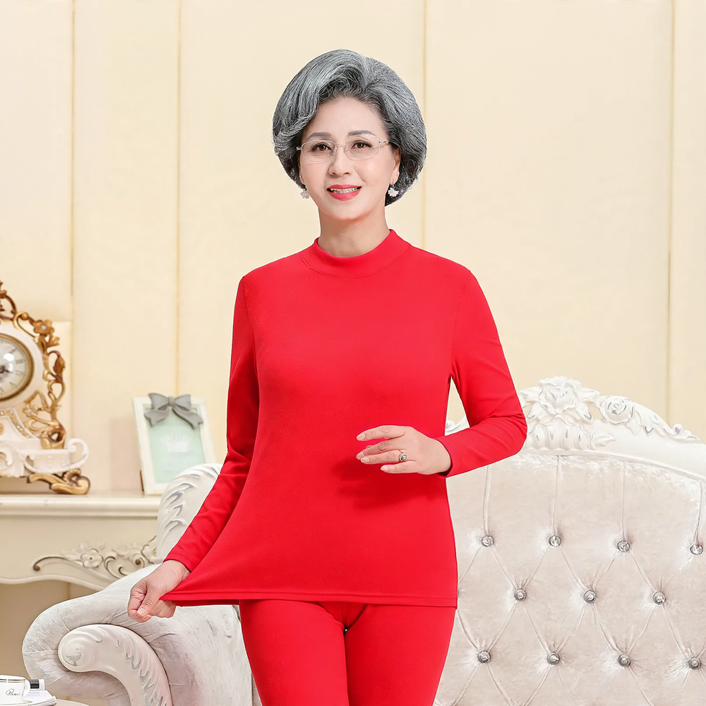 Thermal underwear set with high collar