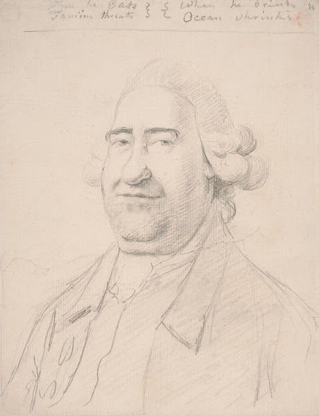 Portrait of a Fat Man Head and Shoulders