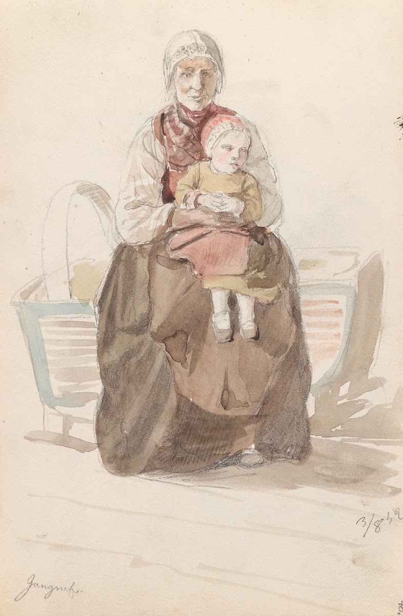 Kvinne med barn Gagnef 1852
