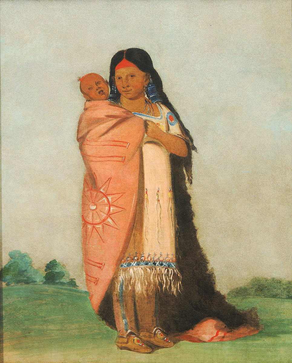 Tsee Moúnt Great Wonder Carrying Her Baby In Her Robe 1832