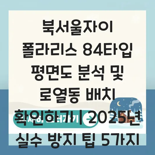 북서울자이 폴라리스 84타입 평면도 분석 및 로열동 배치 확인하기 대표 이미지