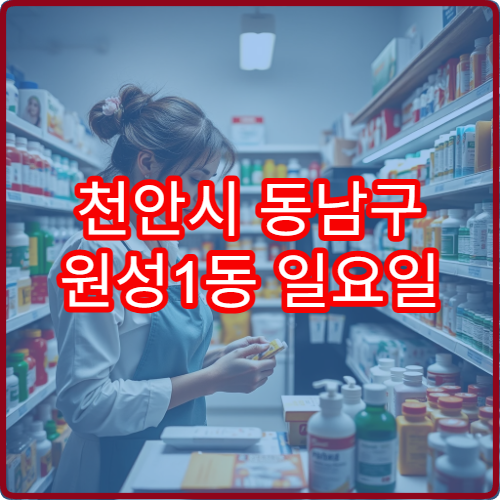 천안시 동남구 원성1동 일요일 이용 가능한 당번 약국 정보