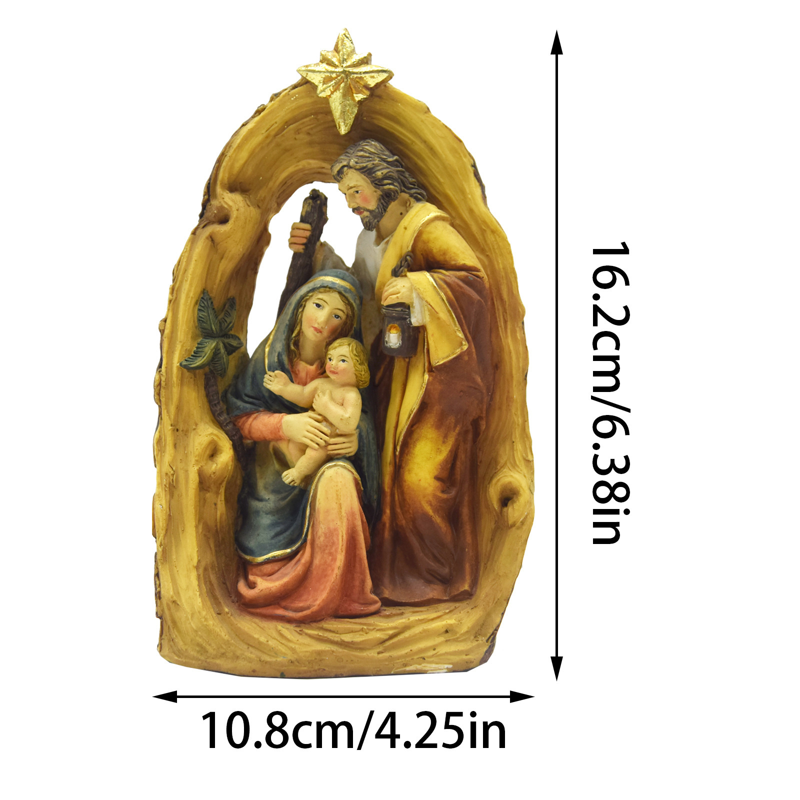 Heilige Familie Krippenfigur aus Kunstharz
