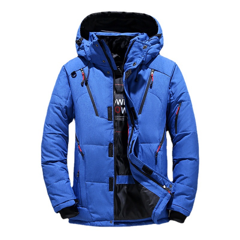 Warm men's down jacket, tailored