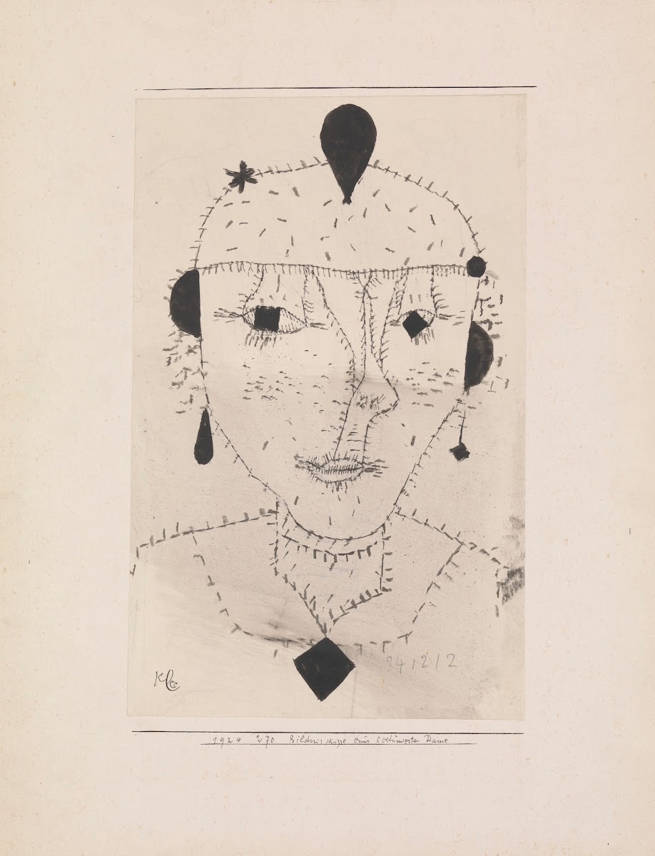 Portrait Sketch of a Costumed Lady 1924