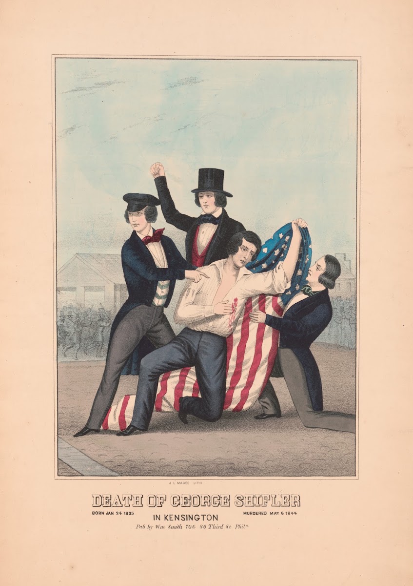 Death of George Shifler Born Jan 24 1825 murdered May 6 1844 in Kensington 1844