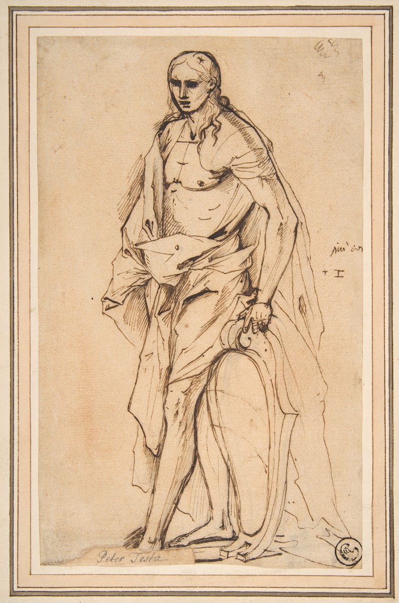 Standing Male Figure Supporting a Shield 161250