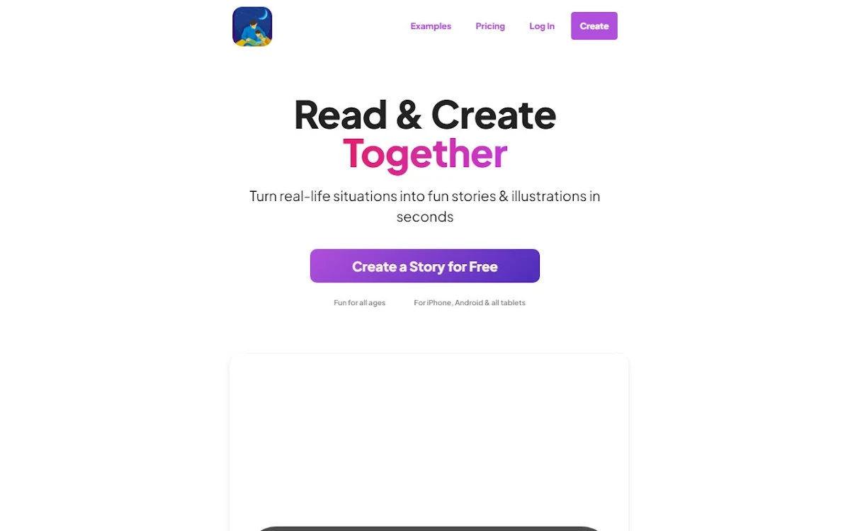 Captura de StoriesForKids.ai: Personalized Kid's Books using AI