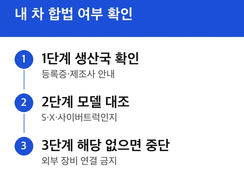 내 차 합법 여부 확인