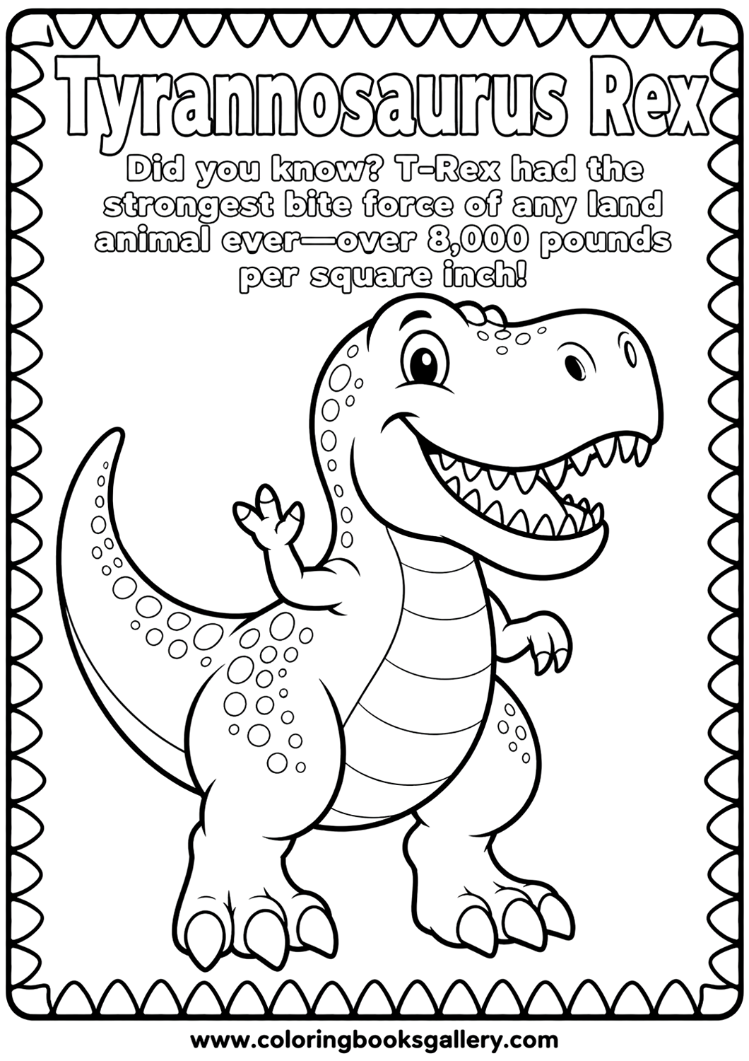 Awesome Tyrannosaurus Rex coloring sheet – Free Printable Coloring Sheet for Kids and Adults – free coloring page for kids