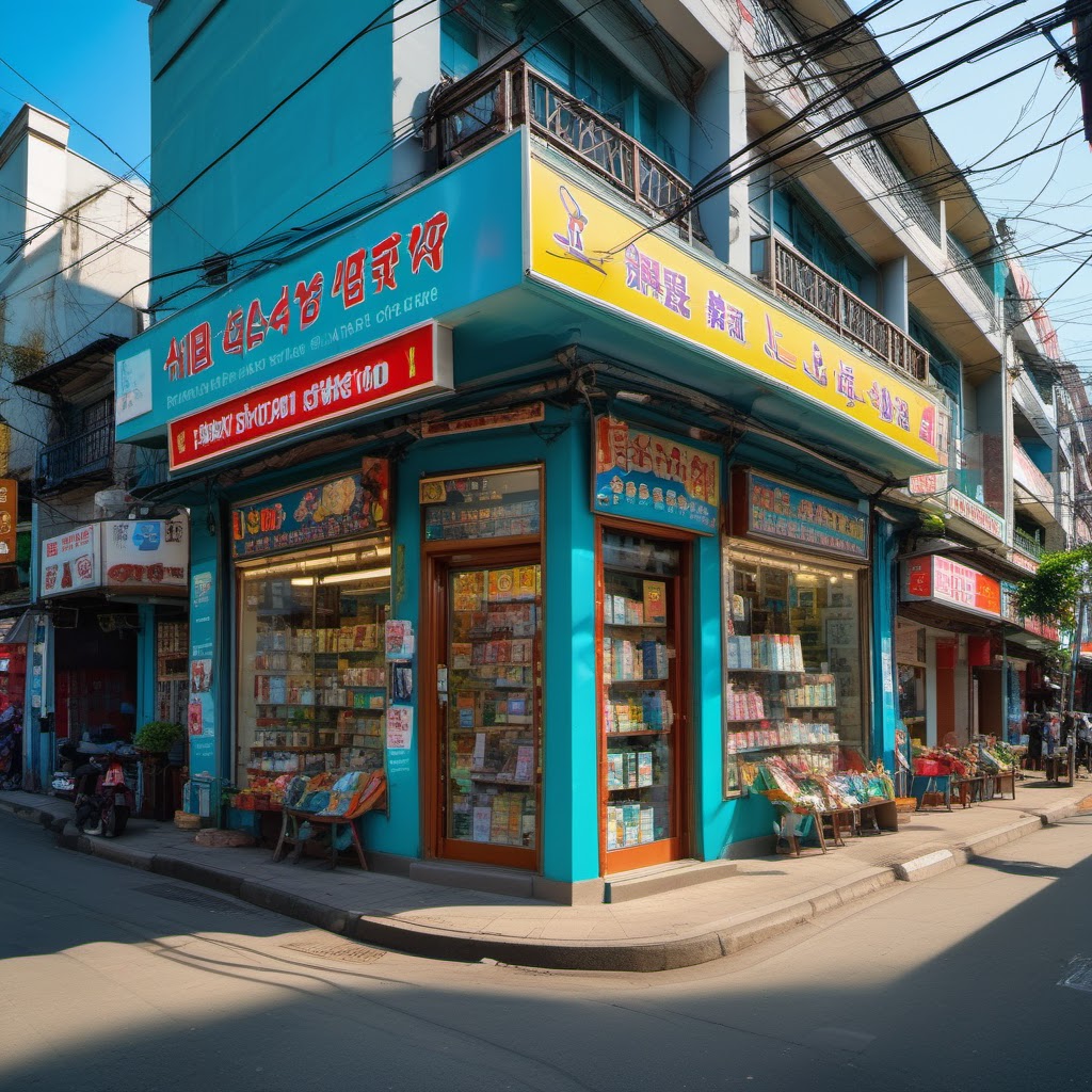 Hình minh họa: Khung cảnh cửa hàng và quy trình kinh doanh