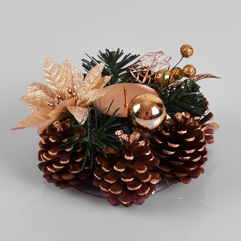Handcrafted Christmas Wreath for Candle Holders