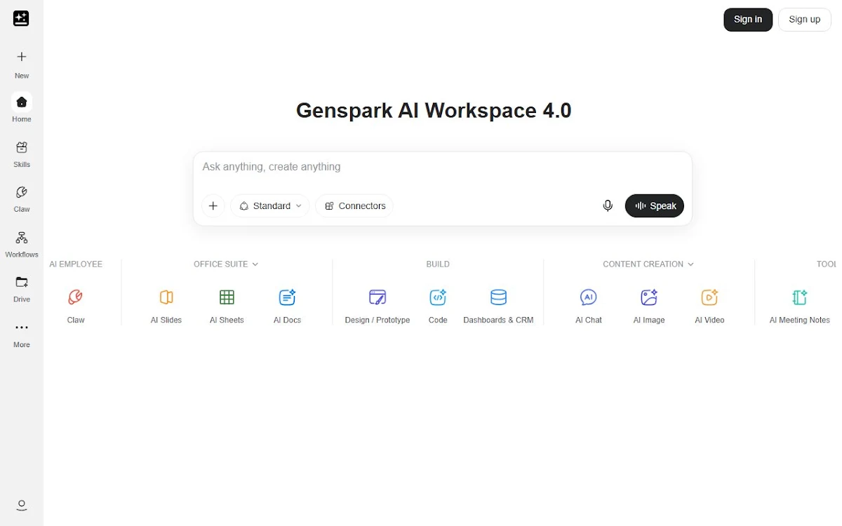 Captura de Genspark.ai