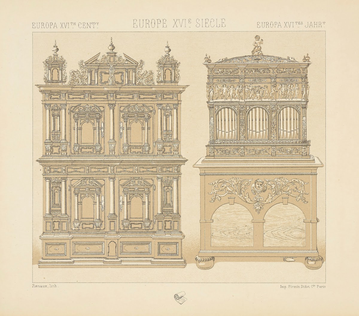 Mobilier  lorgue 1876 1888