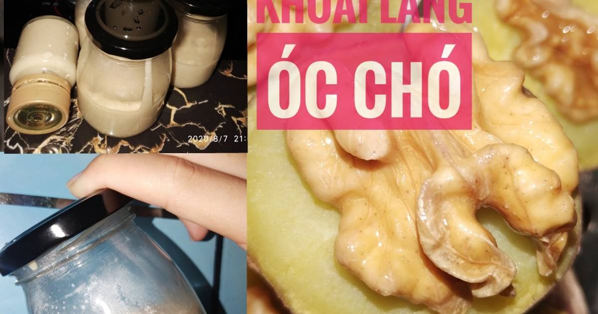 Ăn dặm cho bé: Sữa khoai lang óc chó