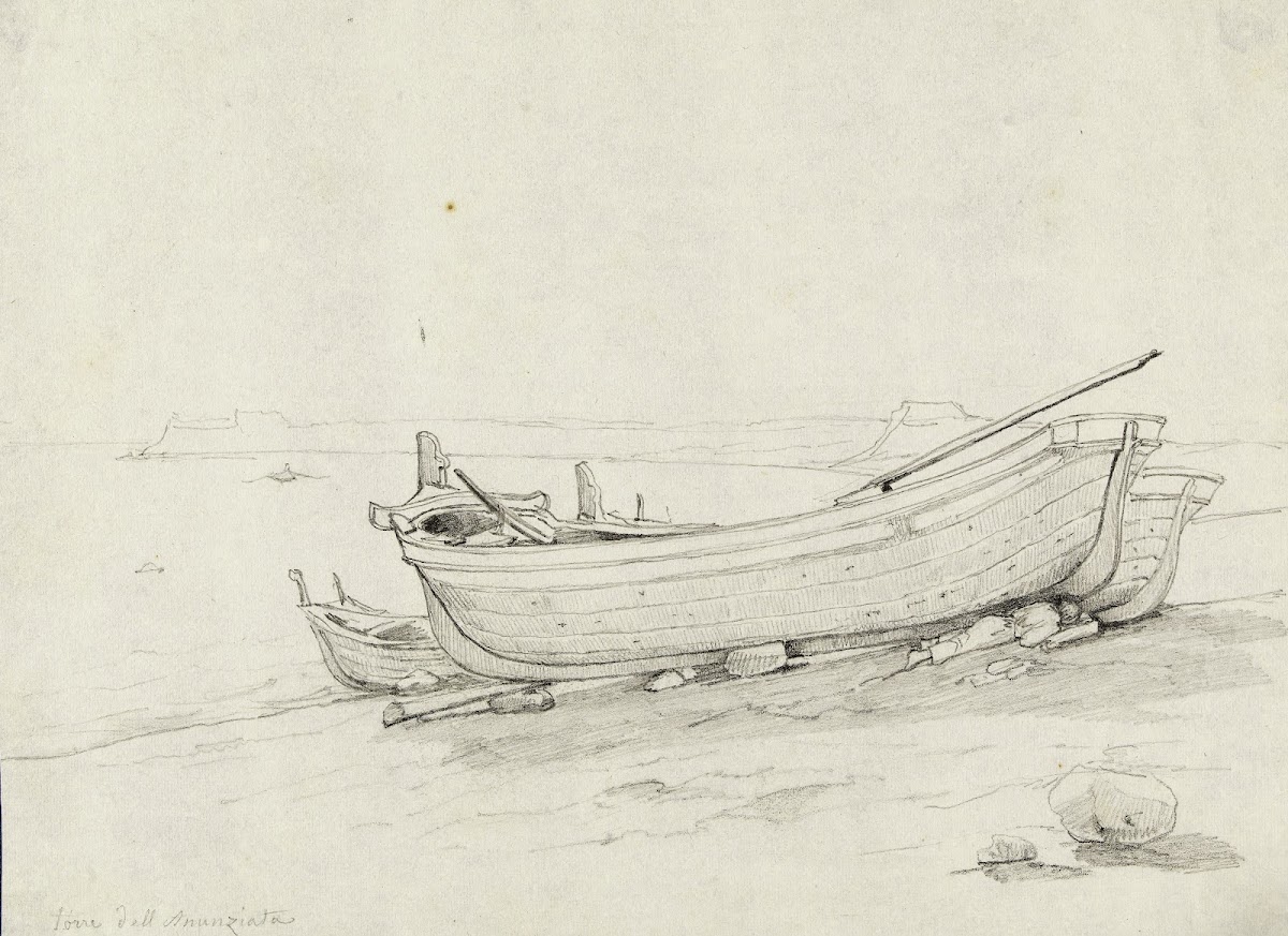 Barques sur la plage de Torre dell Annunziata