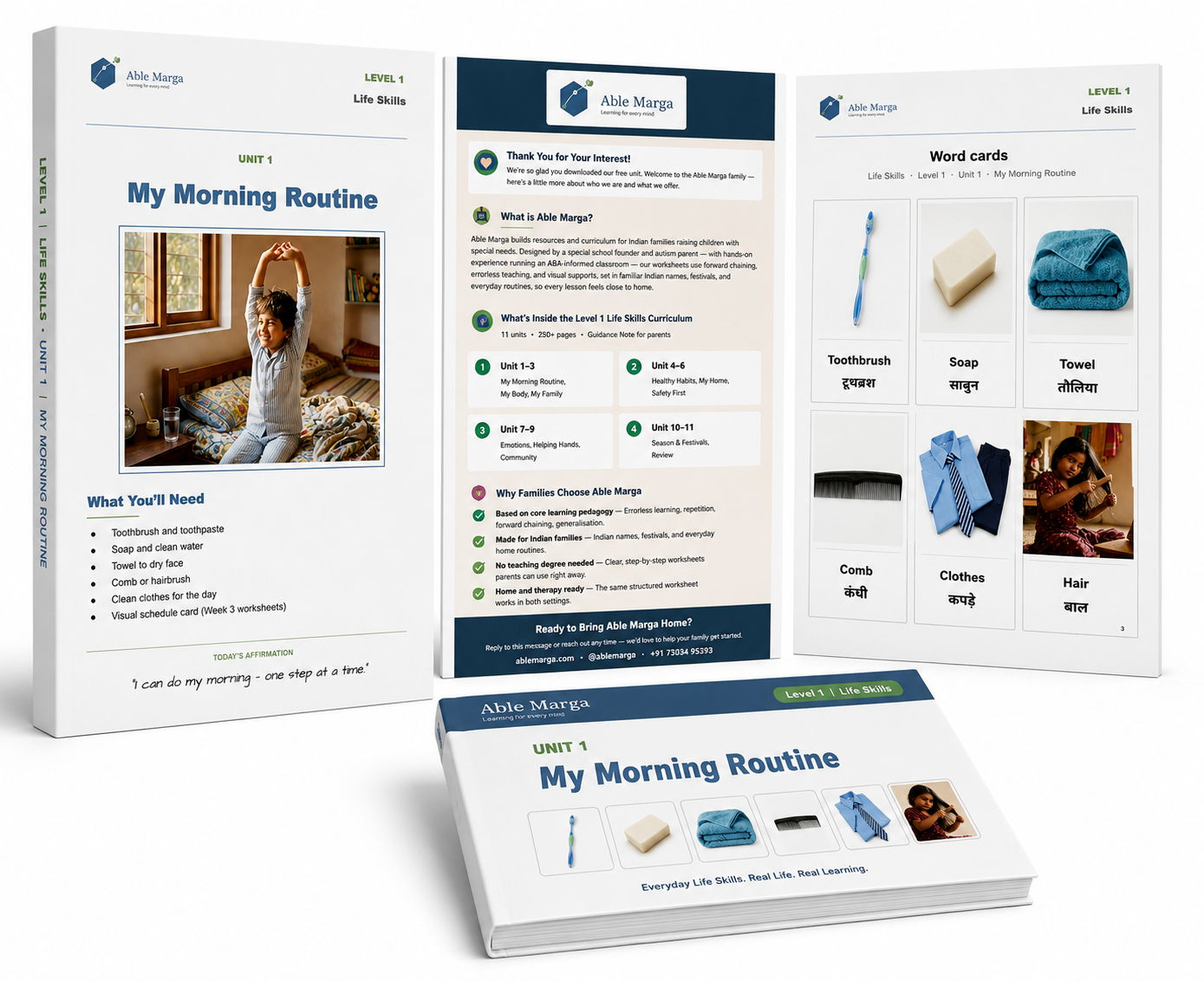 Free Able Marga Life Skills Level 1 sample workbook
