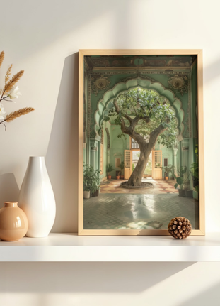 The Courtyard Sanctuary Wall Art Canvas Print