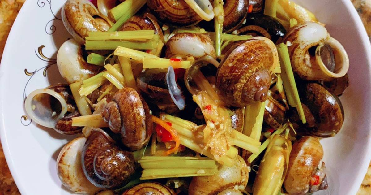 Ốc núi xào sả, sa tế 🐌