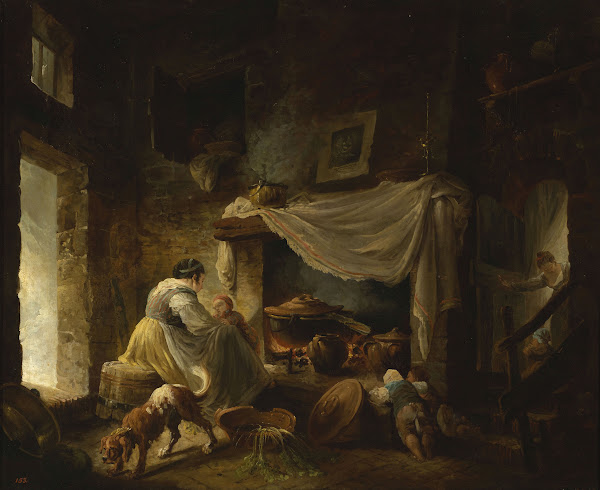Peasant kitchen in ruins Italian kitchen 1760 1765