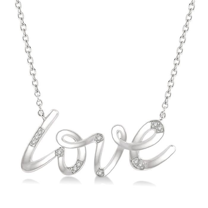 Silver Love Diamond Fashion Pendant