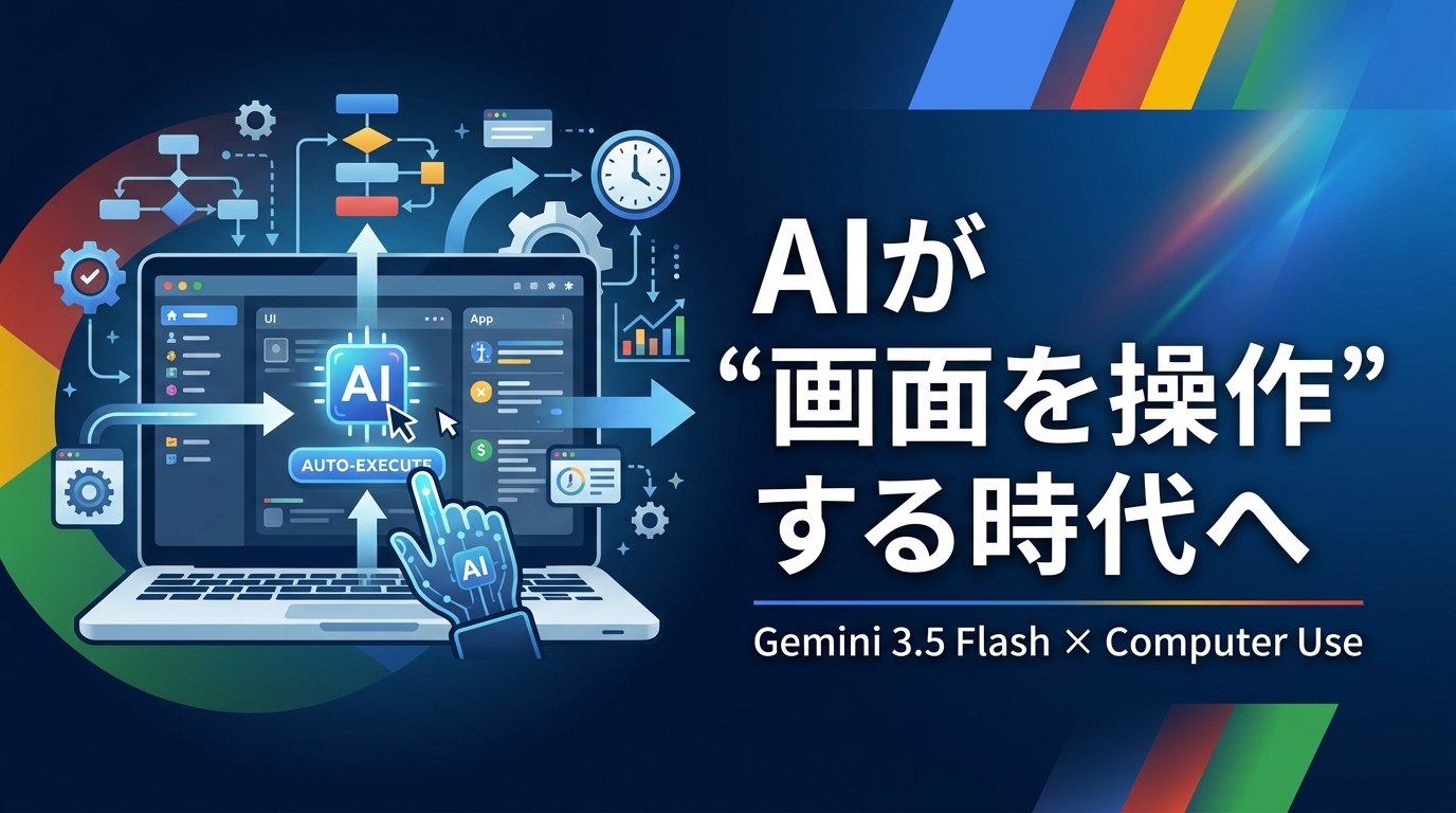 Google、Gemini 3.5 Flash に「Computer Use」を標準搭載 — AIが画面を見て操作、業務自動化の主戦場が動く