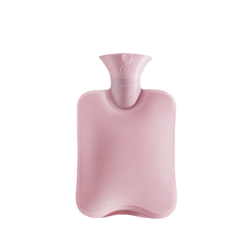 Hot water bottle with plush cover, 1000–2000 ml