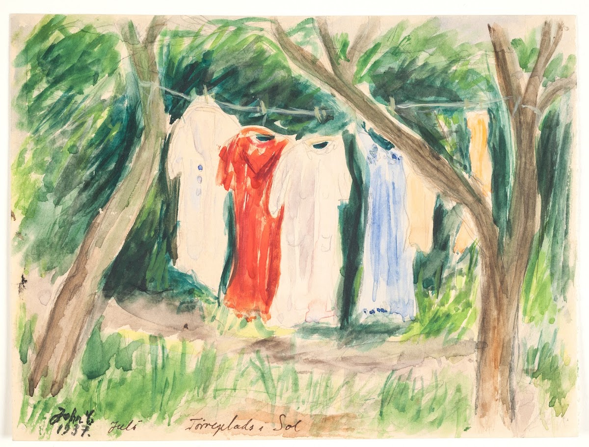 Tørreplads i solen 1937