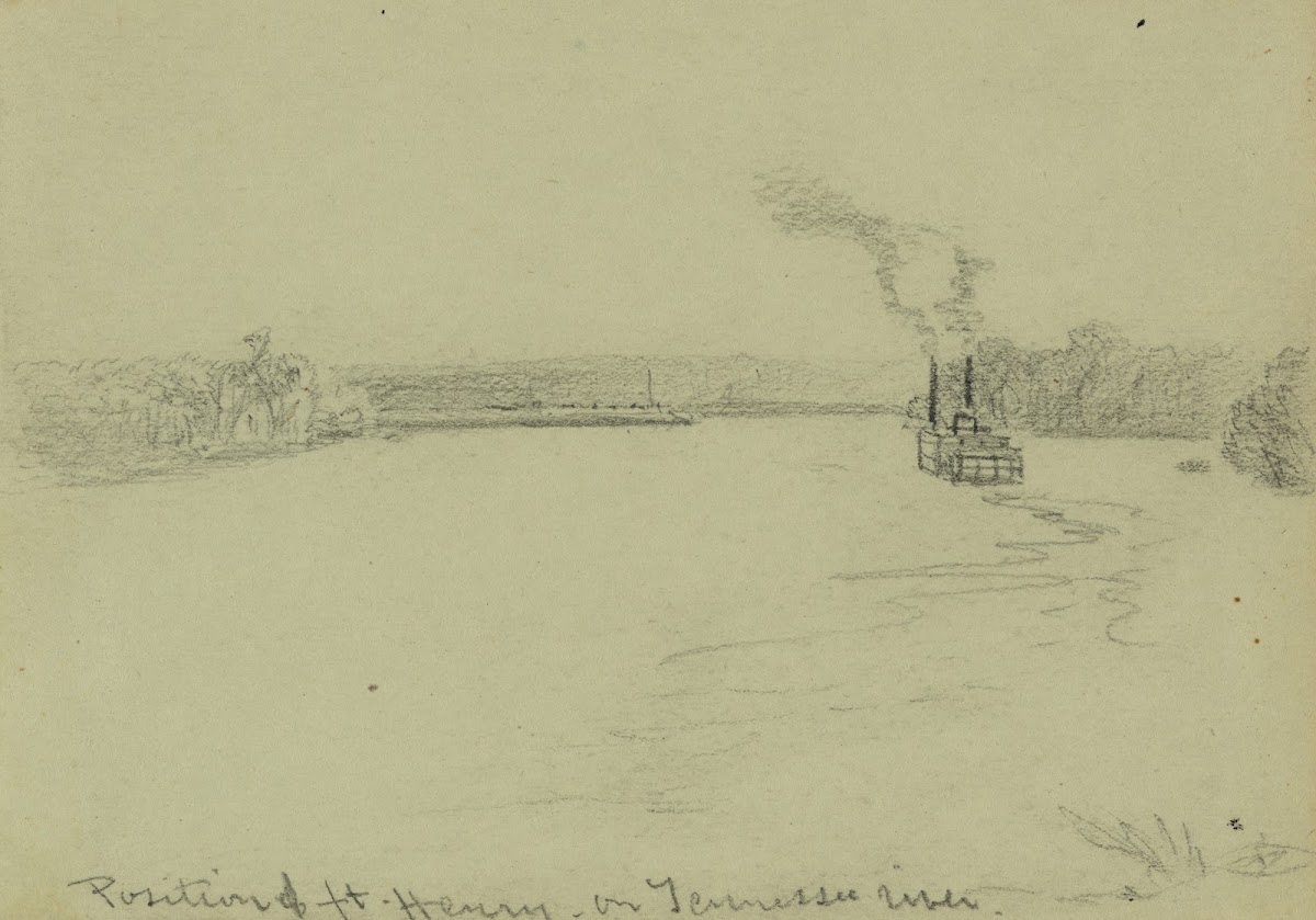 Position of ft Henry on Tennessee River 1862