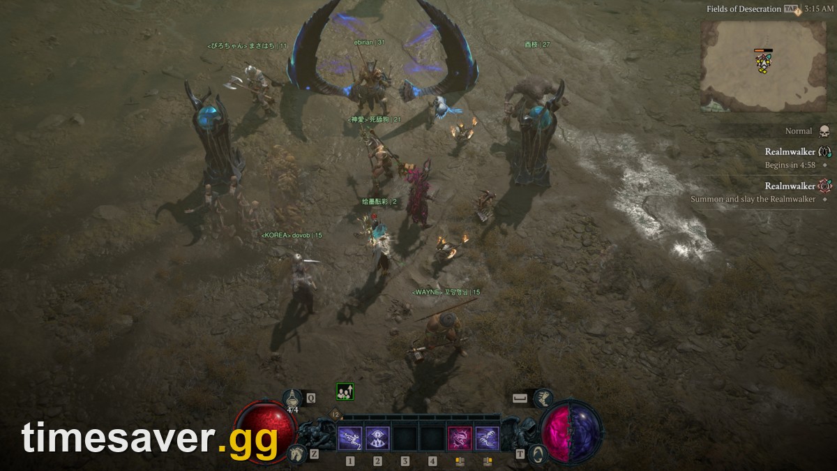 Diablo 4 Realmwalker in a Helltide, the guaranteed portal to a Deathtoll Chamber