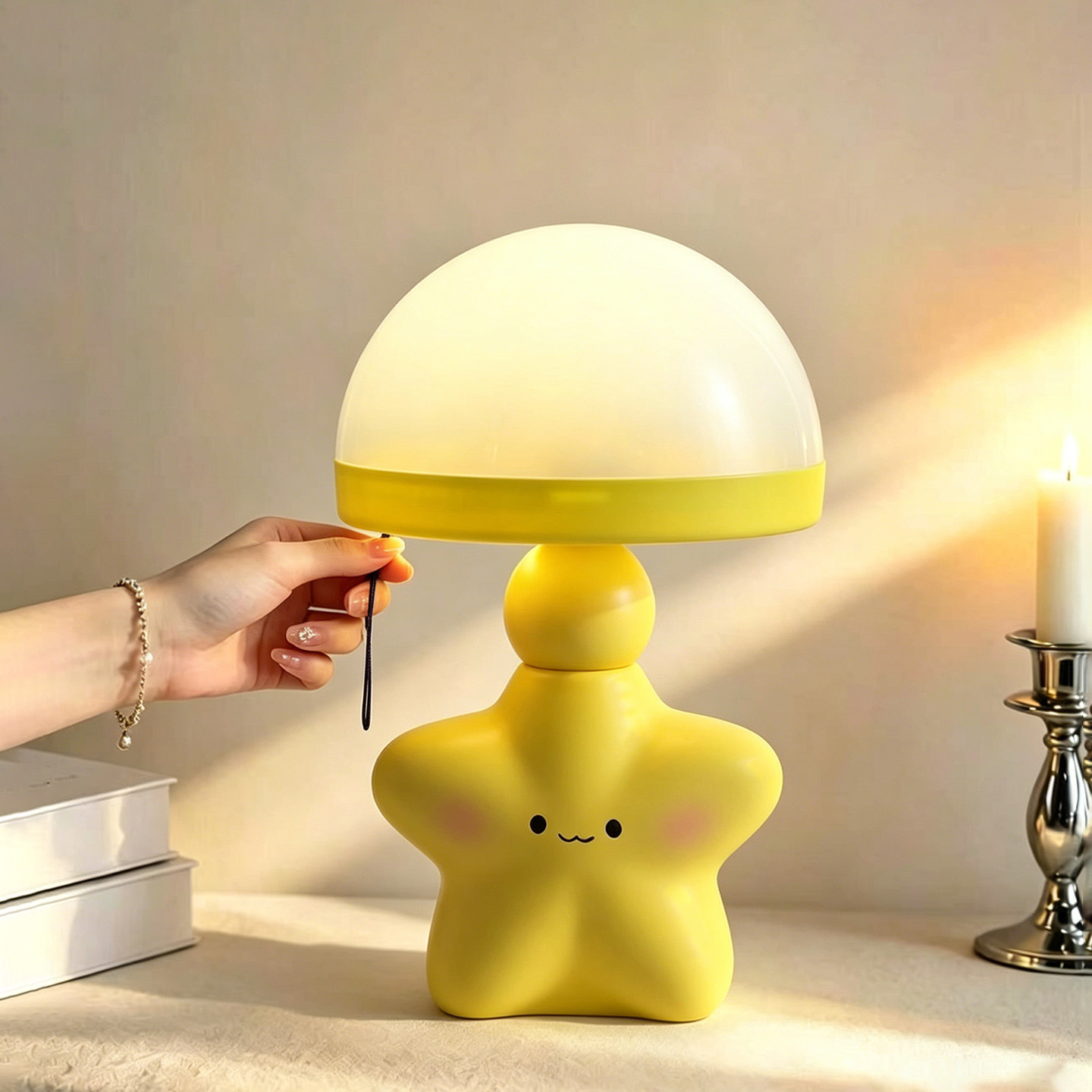 Cartoon Star Jellyfish Light with Pull Cord