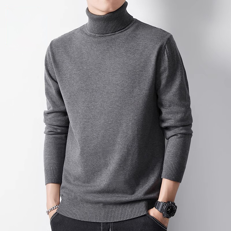Men's Turtleneck Sweater, Warmly Lined, Winter