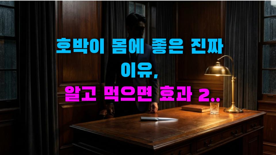 호박이 몸에 좋은 진짜 이유, 알고 먹으면 효과 200%!