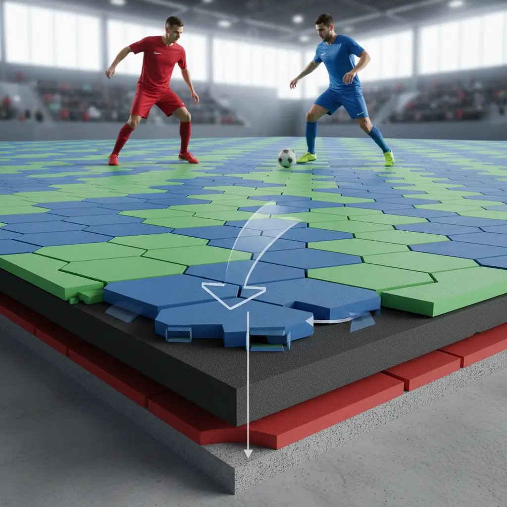 Apa arti lantai interlock pada lapangan futsal