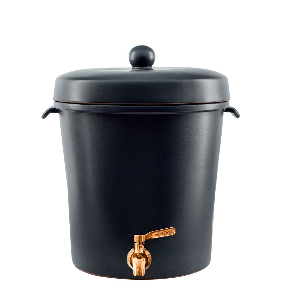 Filtro de agua mediano de cerámica Ecofiltro™ de 8 L color negro mate
