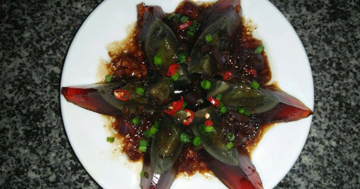 Trứng bách thảo sốt nước tương