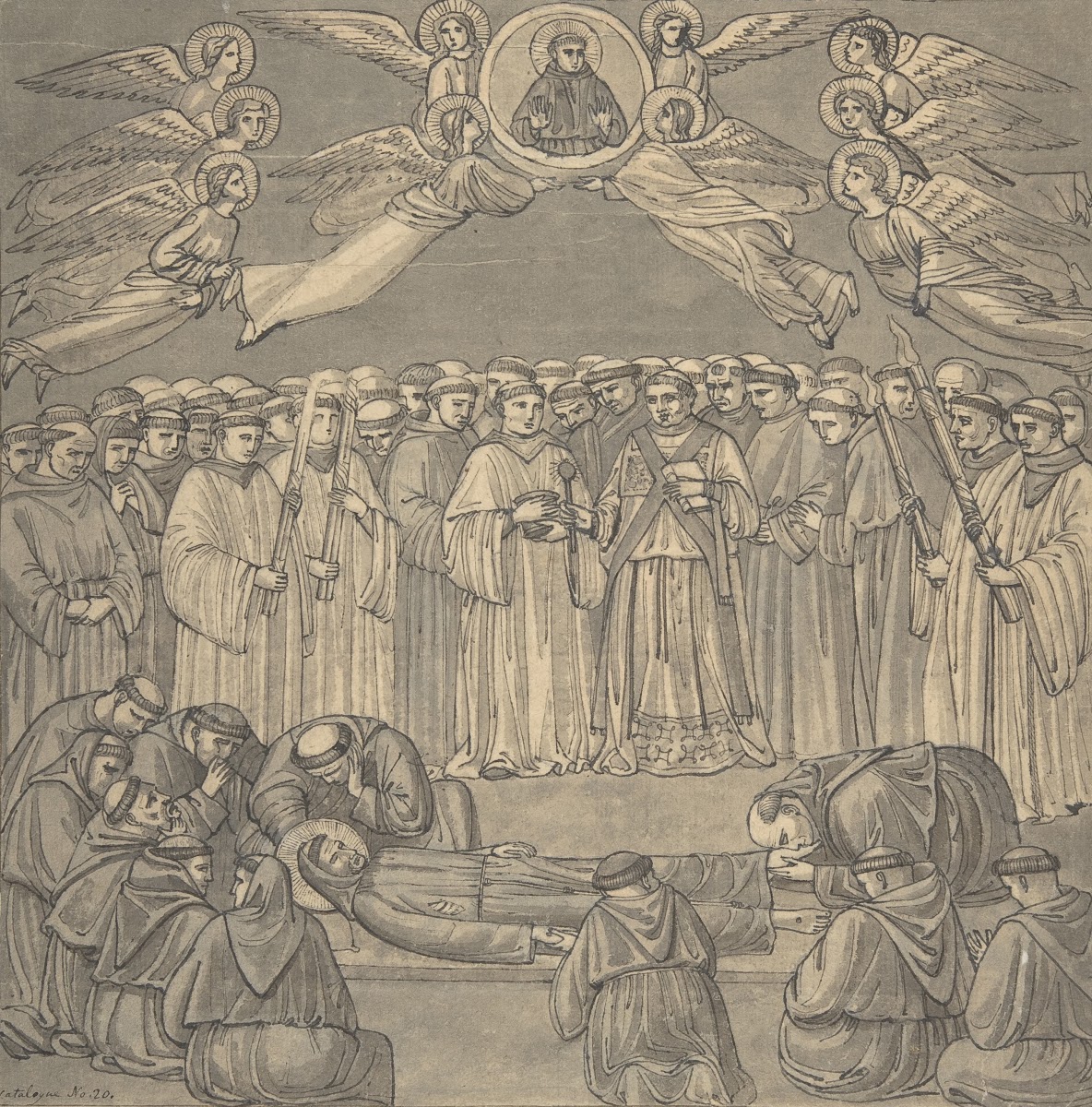 Death of St Francis after Giotto upper Church S Francesco Assisi late 18thmid 19
