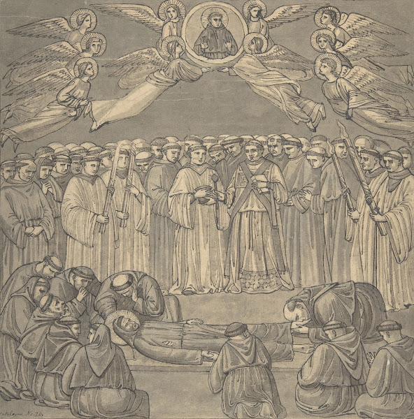 Death of St Francis after Giotto upper Church S Francesco Assisi late 18thmid 19