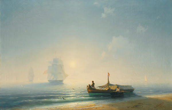 Fishermen At Dawn Naples 1843