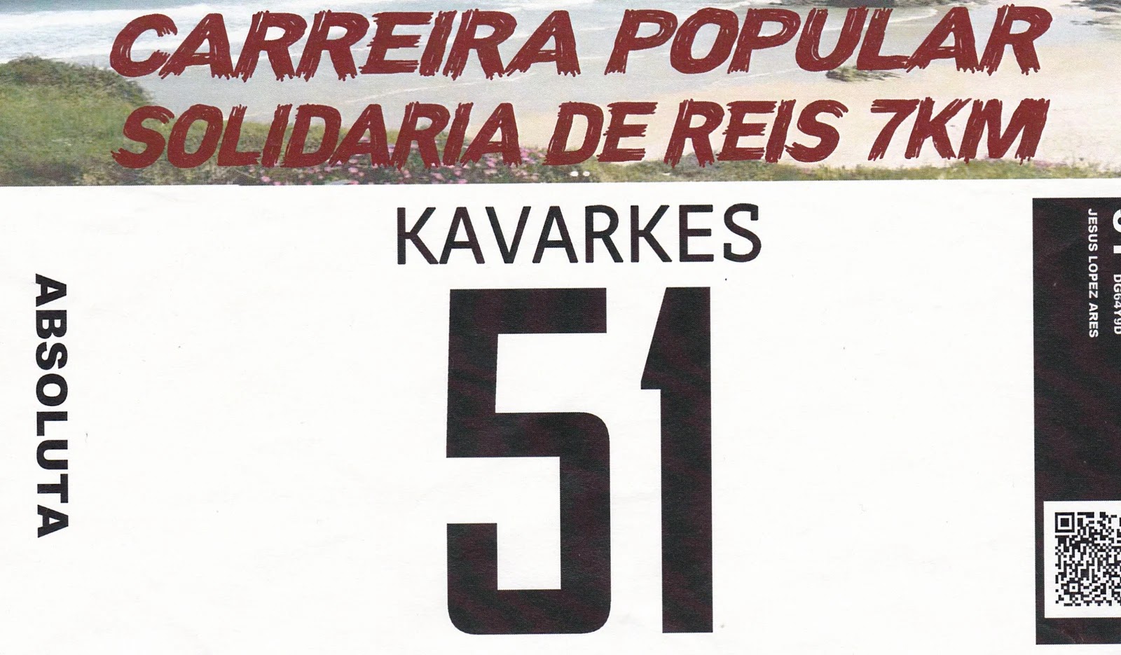 Dorsal de Carrera Reis Barreiros