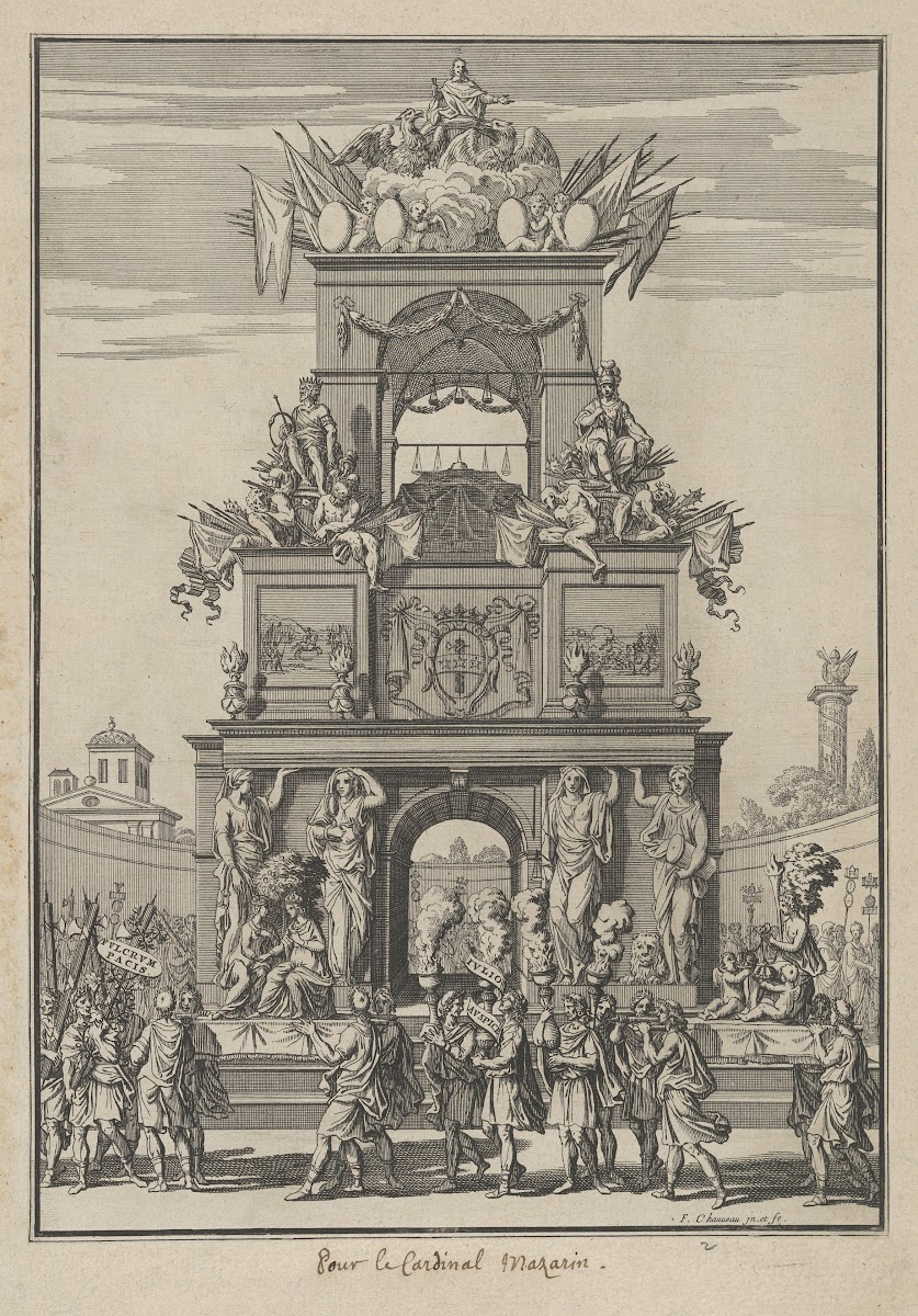 Triumphal arch erected in honor of Cardinal Mazarin after the Treaty of the Pyre