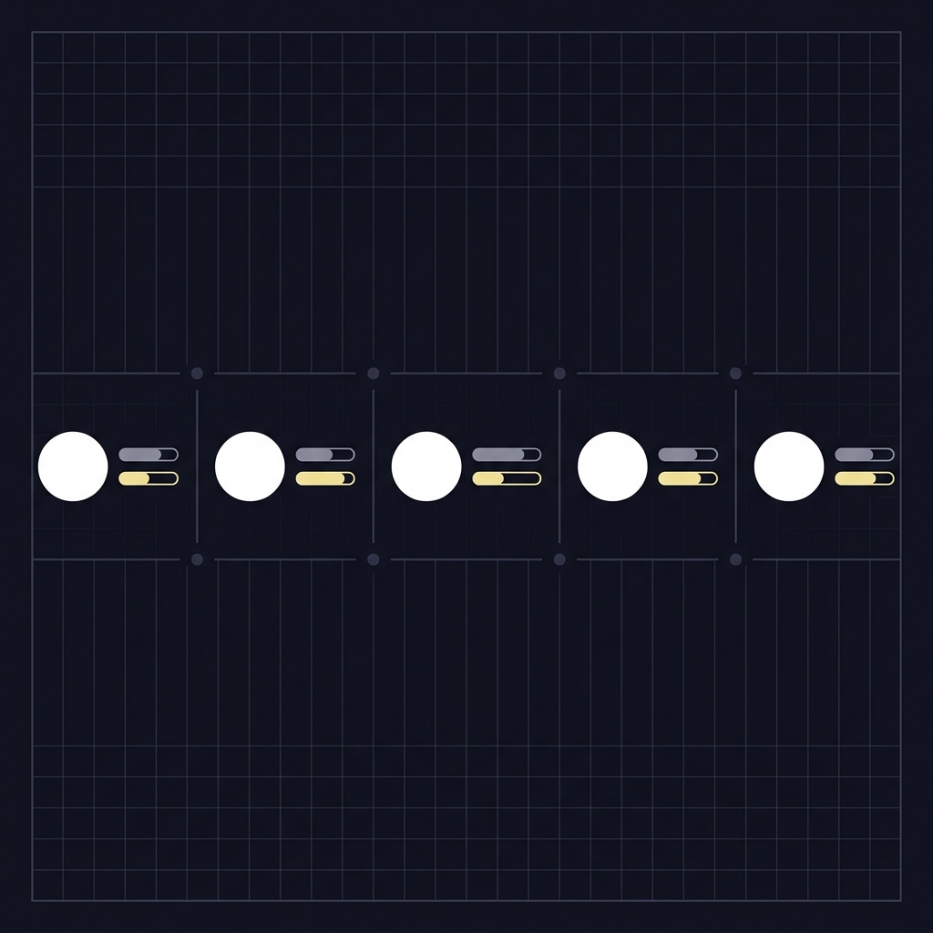 Minimal 2D vector overhead chalkboard style lineup illustration with five player tokens and proportional bars for minutes and usage rates in Funded Plays color palette celtics odds